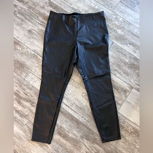 Faux leather stretch leggings- size XL- A New Day